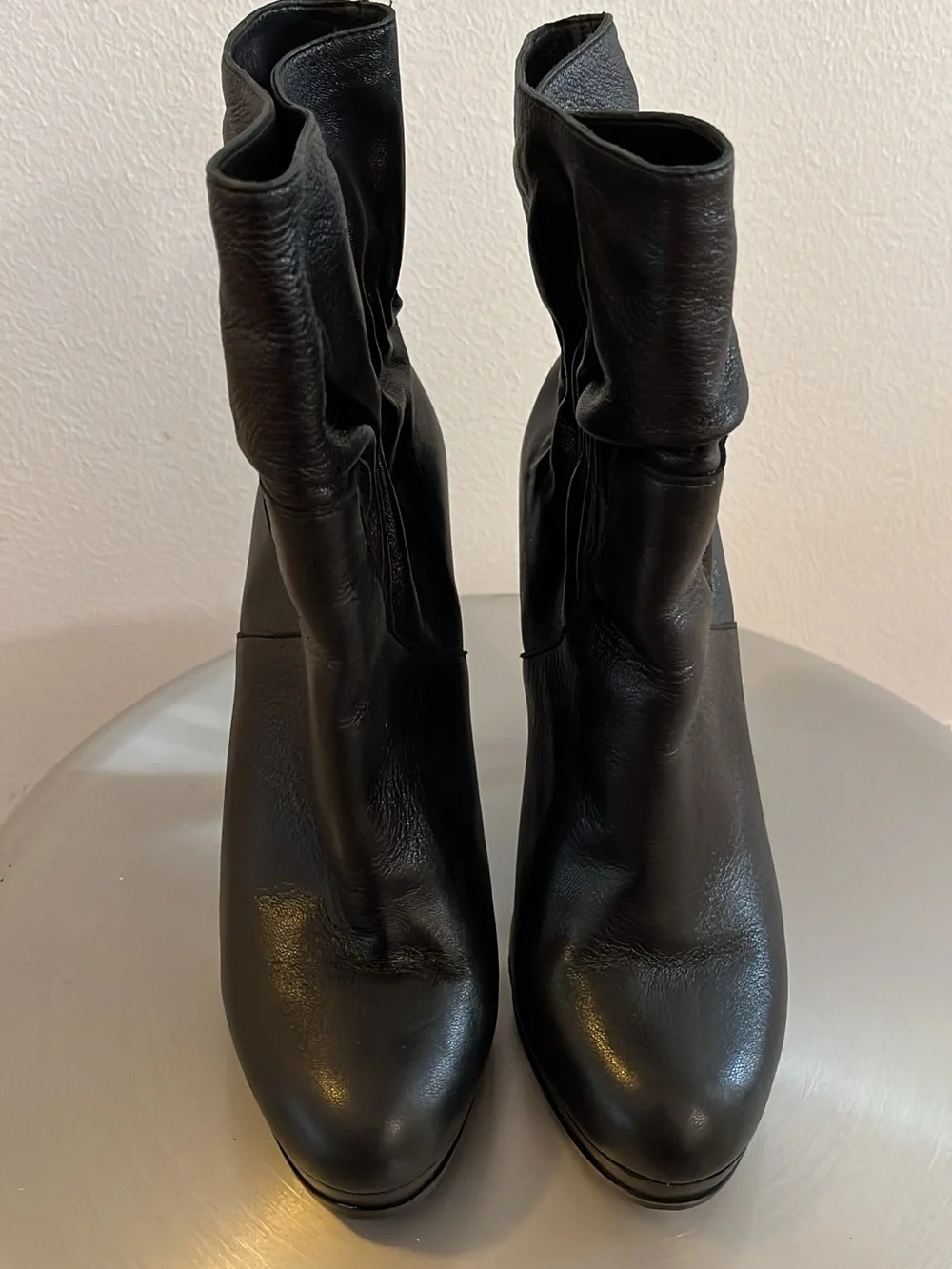 NWOT Michael Kors Black Leather Platform High Heel Ankle Boots Size 7M